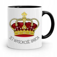 Kubek Czarny Dzień Babci Jej Wysokość Babcia Z Nadrukiem Ze Zdjęciem