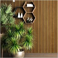 Tapeta Lamel Samoprzylepna Panele Ścienne 3D Okleina Lamele Brąz Drewno 10m