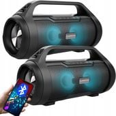GŁOŚNIK PRZENOŚNY BLUETOOTH BEZPRZEWODOWY BOOMBOX USB TWS MANTA SPK215 2szt