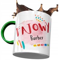 Kubek Zielony Dla Barbera Fajowy Barber Prezent Z Nadrukiem Ze Zdjęciem