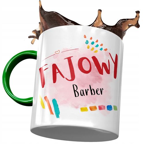 Kubek Zielony Dla Barbera Fajowy Barber Prezent Z Nadrukiem Ze Zdjęciem na Arena.pl