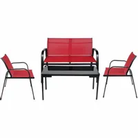 ZESTAW MEBLI OGRODOWYCH II GATUNEK 4-OSOBOWY STOLIK ŁAWKA 2 KRZESŁA