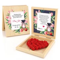 Podziękowanie prezent dla NAUCZYCIELA  WYCHOWAWCY pudełko SERCE z róż