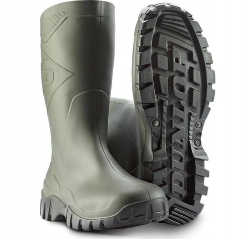 Kalosze Dunlop Dee zielono - czarne rozmiar 44 ogród grzyby las na Arena.pl