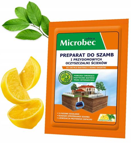 bros - microbec ultra 25g zapach cytryny - preparat do szamb - 18 szt. na Arena.pl