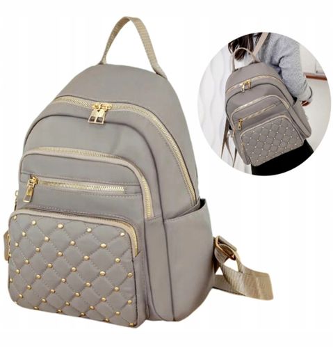 Szary Plecak Damski Elegancki | Pojemny 2w1 | Praca Szkoła na Arena.pl