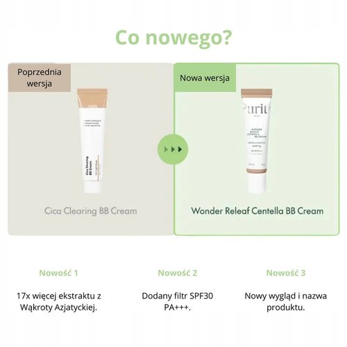 PURITO Cica Clearing BB Cream Krem BB #21 Light Beige 30 ml NOWA WERSJA na Arena.pl