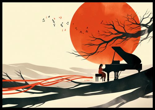 Plakat 66,5x46,5cm Pianistka na Arena.pl