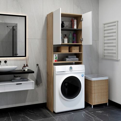 REGAŁ ŁAZIENKOWY SZAFKA NAD PRALKE WOTAN BIAŁY 4 PÓŁKI na Arena.pl