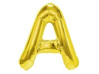 Balon foliowy „litera A”, złota, 40 cm [balon na powietrze]