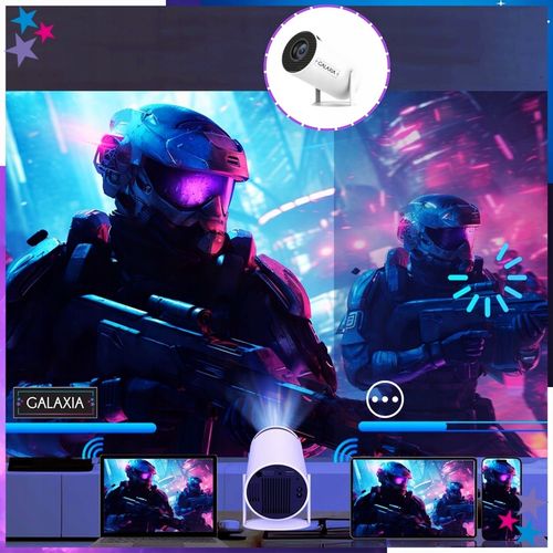 PROJEKTOR RZUTNIK MINI PRZENOŚNY ANDROID LED WIFI FULL HD SMART TV HY300 na Arena.pl