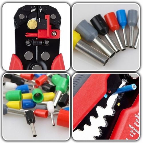 ZESTAW ŚCIĄGACZ IZOLACJI ZACISKARKA PRASKA SZEŚCIOKĄTNA DO TULEJEK na Arena.pl