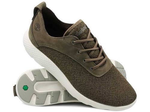 Timberland Półbuty męskie - Flyroam F/L Ox - rozmiar 42 - khaki, skórzane na Arena.pl