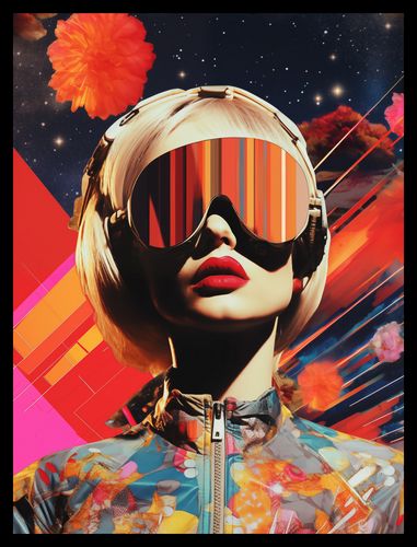 Plakat 30x40cm Retrofuturystyczna Muza na Arena.pl