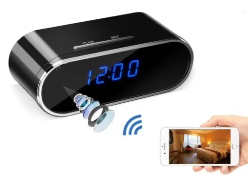 BUDZIK ZEGAR Z MINI KAMERA SZPIEGOWSKA UKRYTA WiFi na Arena.pl