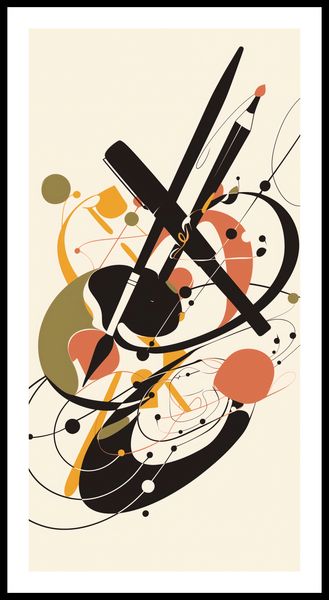 Plakat 50x100cm Abstrakcyjny Rapsod zdjęcie 3