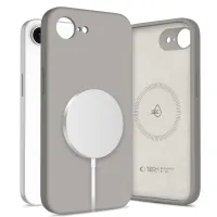 Etui Tech-Protect Liquid Silicone MagSafe na iPhone 16e - szare