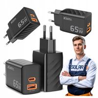 Xblitz XC2 ładowarka sieciowa 65W szybkie ładowanie USB C A