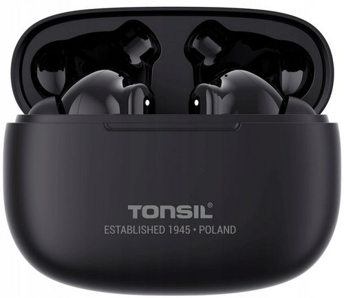 CZARNE SŁUCHAWKI Bezprzewodowe Dokanałowe TONSIL T50 BT Bluetooth IPX5 V5.3 na Arena.pl