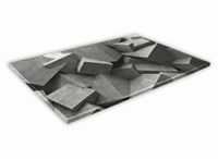 SZKLANA DESKA KUCHENNA 40x30 132b Geometria beton