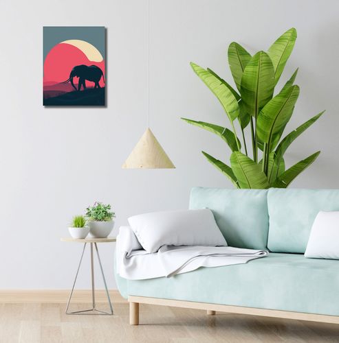 Obraz 30x40cm Słoń przy Czerwieni na Arena.pl