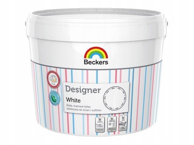 FARBA DO ŚCIAN Beckers Designer White 5L biała zdjęcie 2