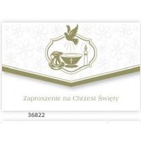 zaproszenie na chrzest z gołębiem
