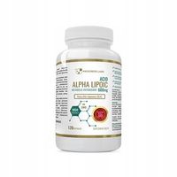 Kwas Alfa Liponowy ALA 600mg 120 kapsułek Progress Labs Wydolność Detoks