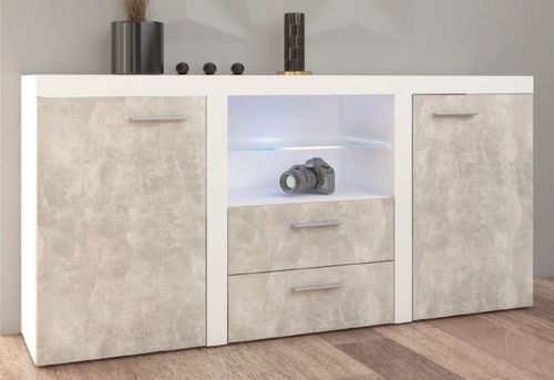 Nowoczesna komoda KAMARO biała szafka komoda do salonu meble pokojowe na Arena.pl