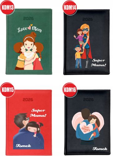 KALENDARZ A4 2026 DZIENNY Z NADRUKIEM PREZENT DLAV MAMY TWÓJ NAPIS na Arena.pl