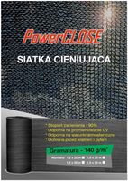 Siatka cieniująca 90% grafitowa maskująca 1,5x10m na płot ogrodzenie