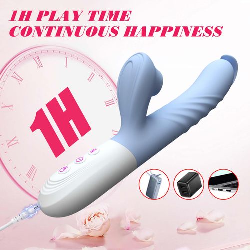 silicone vibrator 7 powerful modes -  flapping and 7 thrusting heating na Arena.pl