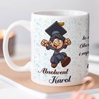 Kubek z imieniem dla absolwenta - Każdy koniec to również początek
