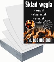 Ulotki A4 reklamowe firmowe 5000szt projekt w cenie SKŁAD WĘGLA