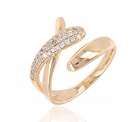 PIERŚCIONEK ZŁOTY STAL CHIRURGICZNA 316L CYRKONIE REGULOWANY