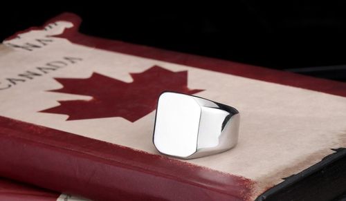 POLEROWANY STALOWY SYGNET STAL 316L JAKOŚĆ R.15 na Arena.pl