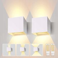 2X LAMPA ŚCIENNA KLINKIET LED CIEPŁA BIEL 3000 K DO WEWNĄTRZ I NA ZEWNĄTRZ