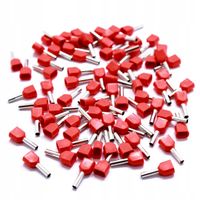 Tulejki kablowe izolowane 4x12mm podwójne 100szt