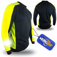 Koszulka robocza ODBLASKOWA ostrzegawcza T-shirt z DŁUGIM RĘKAWEM Bawełna