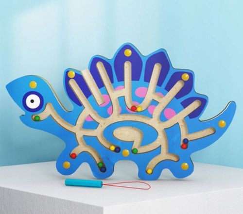 drewniany labirynt stegozaurus niebieski  jhtoy-312 na Arena.pl