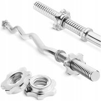 GRYF LEKKO ŁAMANY STALOWY CHROMOWANY GWINTOWANY PEŁNY ZACISKI SZTANGA