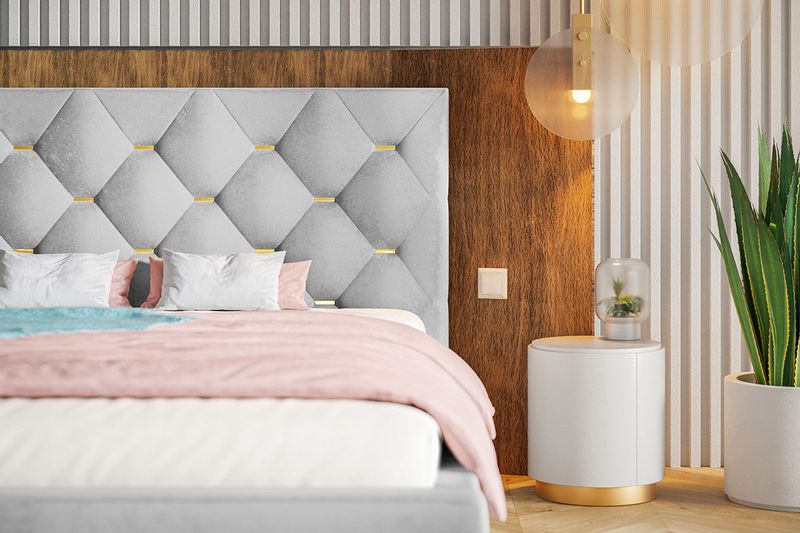 Łóżko tapicerowane LUX 17 200x200 stelaż pojemnik zdjęcie 14