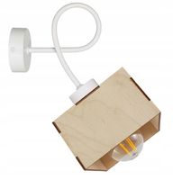 LAMPA KINKIET E27 ścienny stały loft drewno kubek