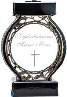 Znicz z Grawerem Personalizowany, Elegancki, Na Grób dla męża i taty