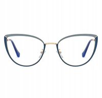 OKULARY ZERÓWKI Z FILTREM BLUE LIGHT DO KOMPUTERA OCHRONNE DAMSKIE KOCIE +