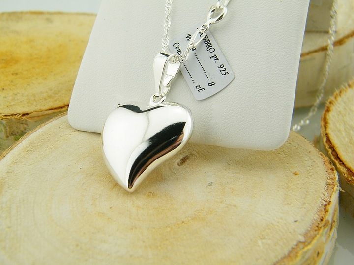 WYJĄTKOWE SERDUSZKO Z ŁAŃCUSZKIEM SINGAPUR DŁUGOŚĆ 45 CM SREBRO PRÓBY 925 zdjęcie 11