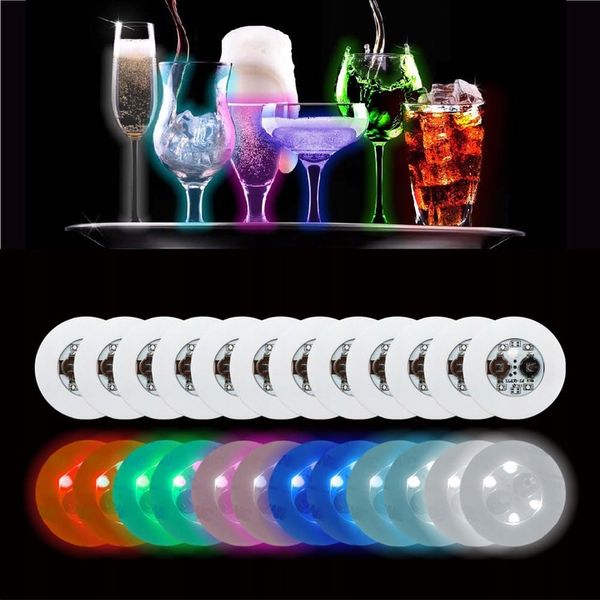 Podstawka Naklejka LED pod Butelkę Szklankę Kubek Zestaw 10 szt. zdjęcie 7
