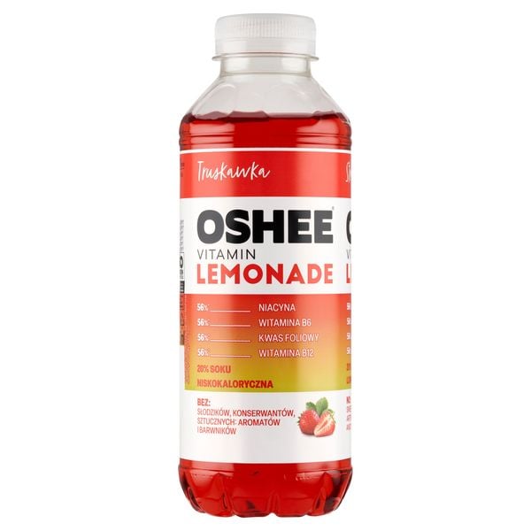 Oshee Vitamin Lemonade ZERO o smaku truskawkowym 555 ml zdjęcie 1