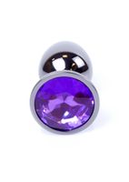 plug-jewellery dark silver plug- purple