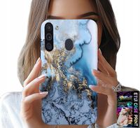 ETUI DO SAMSUNG GALAXY A21 - MARMUREK MARMURKI DAMSKIE WZORY +SZKŁO